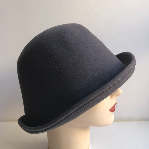 made USA Accessories - Hat Cloche Cap 100%Wool Felt USA Gray NEW Stock